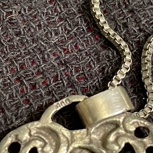 Art Nouveau, Vintage, Gazelle Pendant Necklace, Silver Marked 800 BBS - Picture 3 of 7